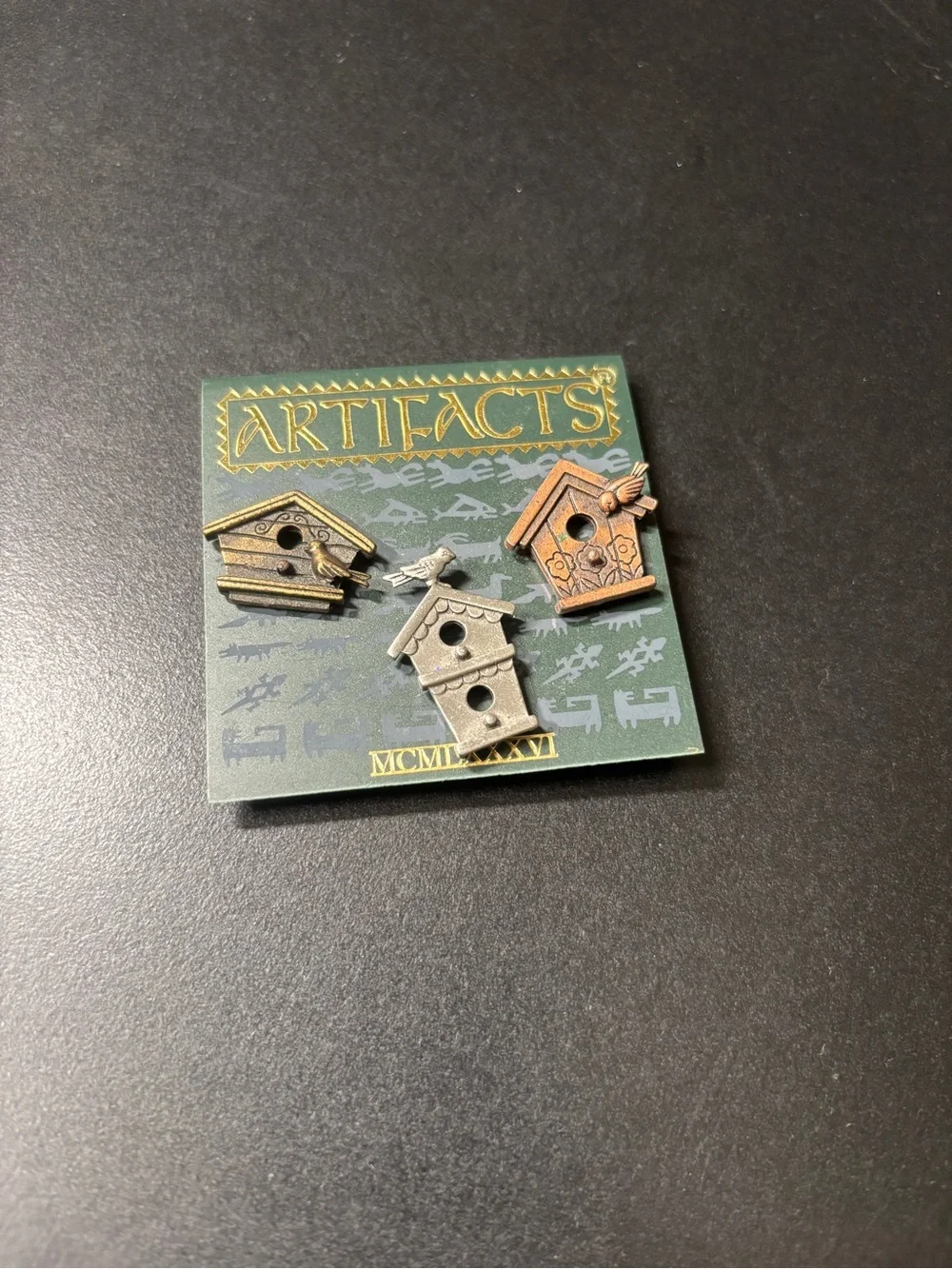 Vintage 1986 J.J. Jonette Artifacts Birdhouse Pins